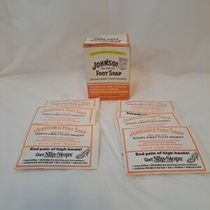 JOHNSON'S Foot Soap Powder Soak - Lot of 6 Packets 1oz each - Discontinued
